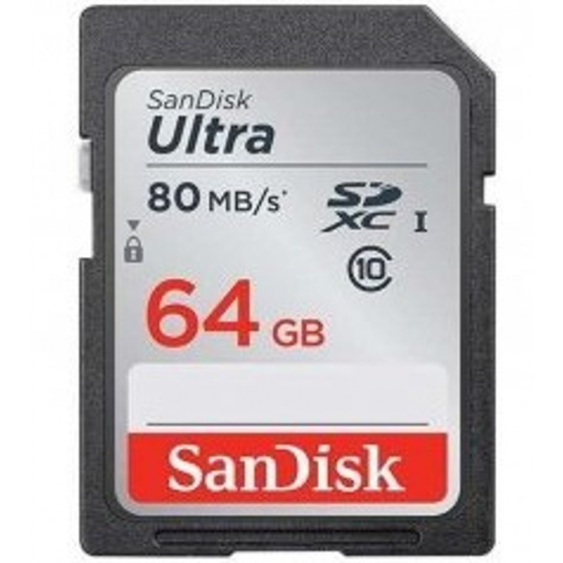 SANDISK SDHC Ultra 64GB C10 80MB/s