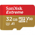 SANDISK microSDHC Extreme 32GB + Adap SD 100MB/sAction Cam