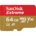 SANDISK microSDHC Extreme 64GB + Adap SD 100MB/s Action Cam