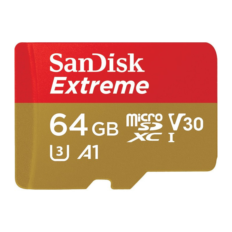 SANDISK microSDHC Extreme 64GB + Adap SD 100MB/s Action Cam