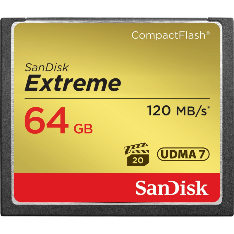 SANDISK CF Extreme 64GB 120MB/s / 85MB/s