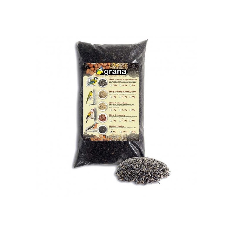 GRANA-N-P Negrillo semillas para jilgueros 1 kg