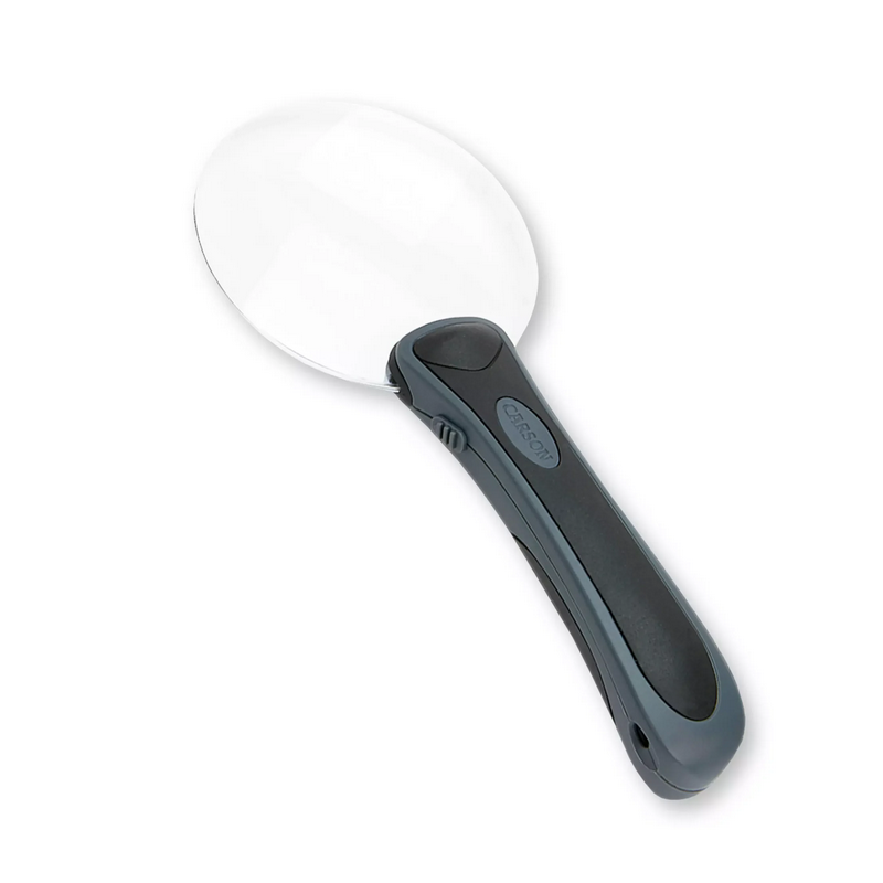 CARSON Lupa 2x redonda sin marco con luz LED 90 mm