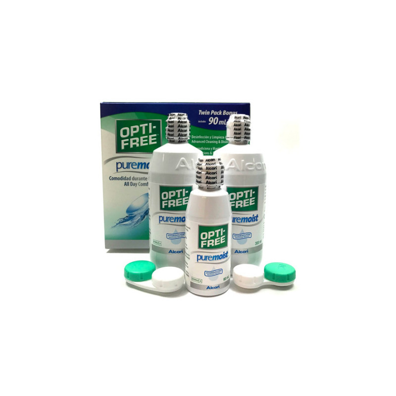 OPTIFREE PUREMOIST 300 ml 2 Uds.+ Kit de viaje 90 ml